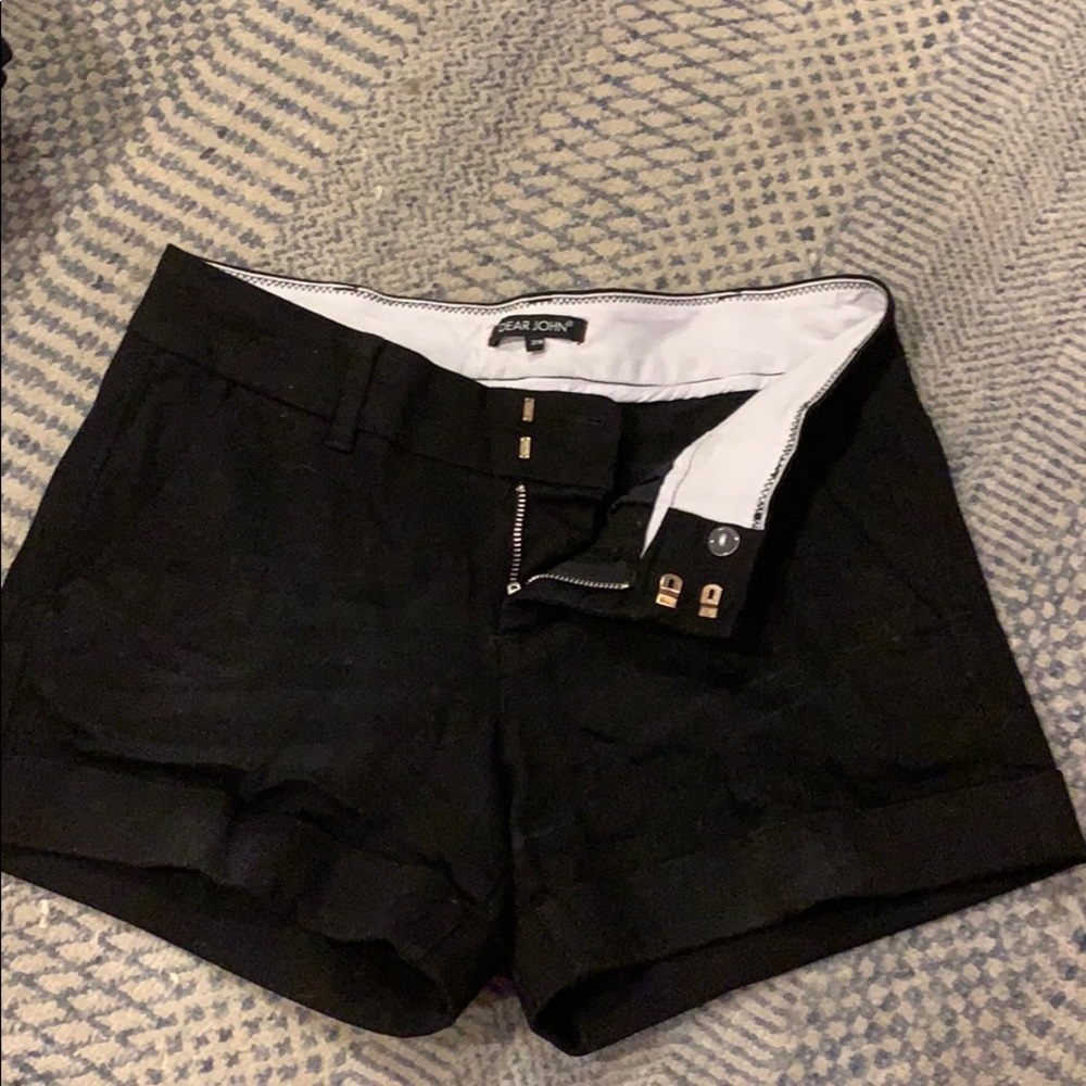 Dear John Roll Cuff Shorts in Black